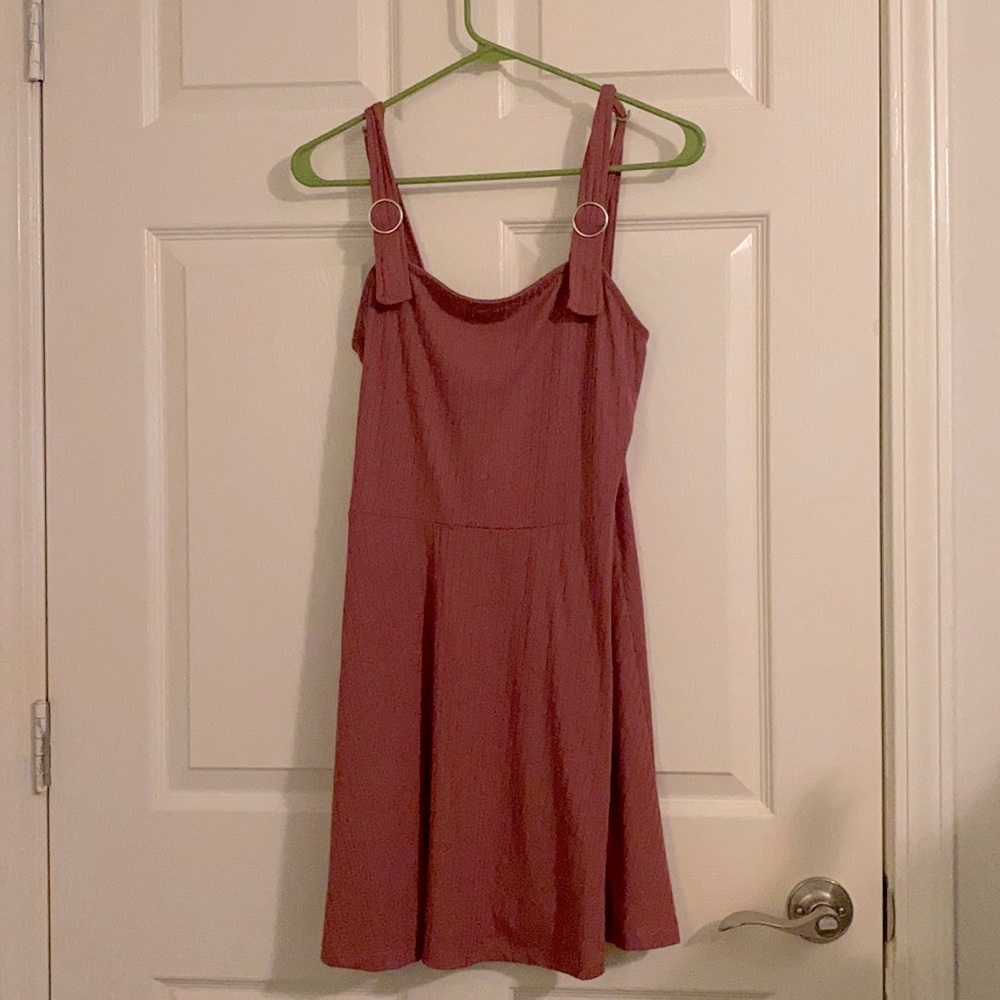 Rue 21 mauve buckle skater dress